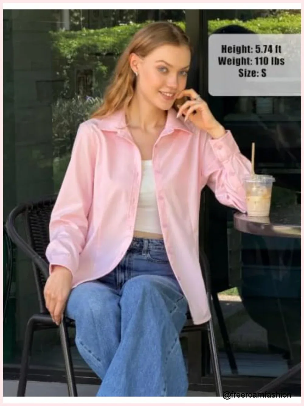Wrinkle Free Button Down Shirt Long Sleeve Business Blouse Easy Care